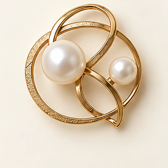 Sculptural pearl brooch collection
